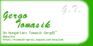 gergo tomasik business card